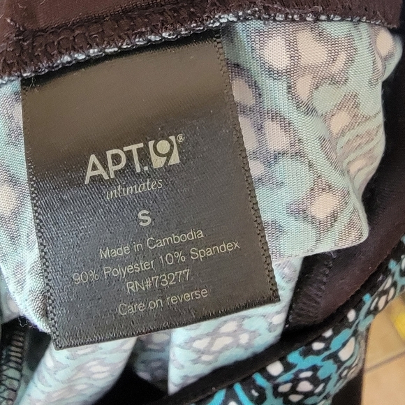 Apt. 9 Teal Floral Trellis Racerback Nightgown - Picture 7 of 7